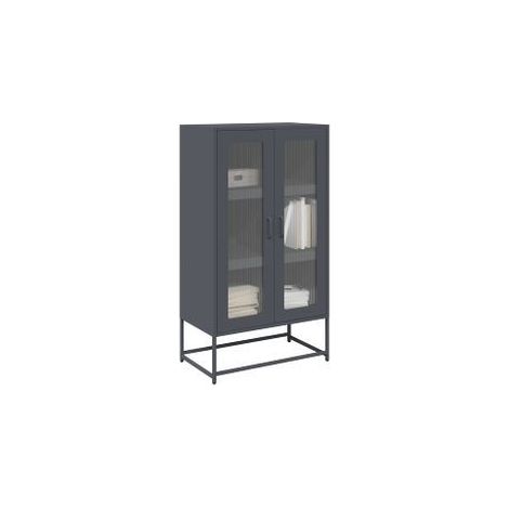 Buffet haut anthracite 68x39x123 acier (1/5)