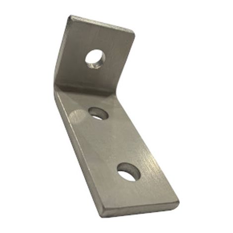 M10 3 Hole Angle Plate (1346) for Channels T304 Stainless Steel (As Unistrut / Oglaend) (1/2)