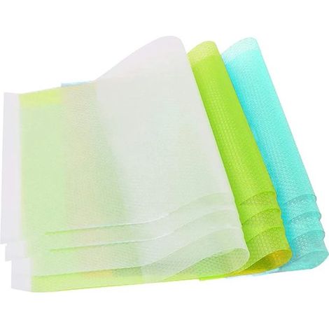 Set di 12 tappetini per frigorifero: antiscivolo, assorbenti, lavabili e reversibili. (1/5)
