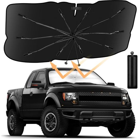 Sonnenschutz für Autos, Windschutzscheiben-Sonnenschutz, faltbarer Front-Sonnenschutz, UV- und Hitzeschutz für die meisten Autos (140×85cm)