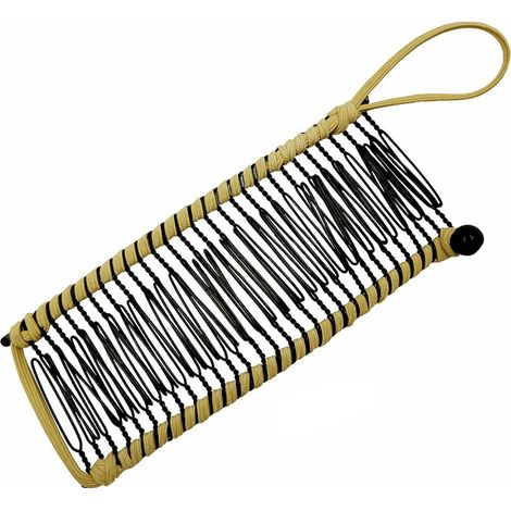 Pinza para el cabello tipo banana extensible, peine doble, accesorio para cabello grueso y elástico, 30 dientes, pinza amarilla para el cabello para mujer.