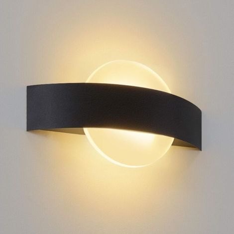 LED Applique Murale Applique Intérieur - Moderne Lampe de Nuit en Acrylique 6W Blanc Chaud Lampe de Lit 23.5cm pour Chambre Salon Étude Escalier (1/5)