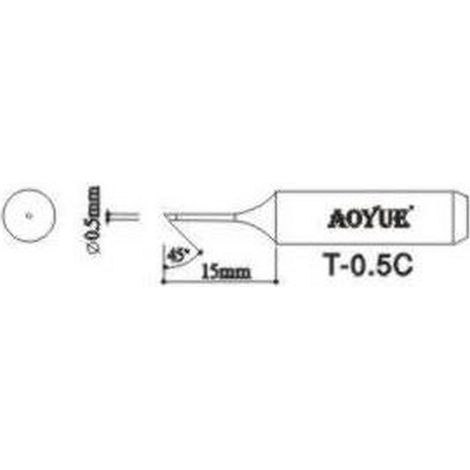 AOYUE T0,5C REPUESTO PUNTA SOLDADOR (1/2)