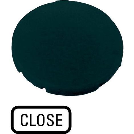 Étiquette plate noire CLOSE EATON M22-XD-S-GB2
