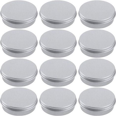 Aluminiumdosen mit Schraubverschluss 60 ml Silber 12 Stück (1/5)