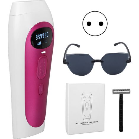 Épilateur IPL 5 niveaux d’énergie, 2 modes flash, appareil dépilatoire portable 100‑240V prise UE (1/5)