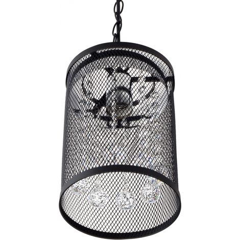 Colgante Davy 1xe27 Negro/cromo Reg.x18d (1/2)