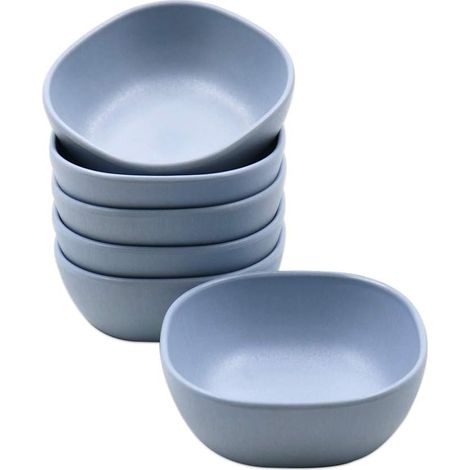 Bol A Dessert - 130 ml - Carré Empilable Anti-débordement - Pour Assaisonnements Condiments Apéritif - Lot De 6 (1/5)