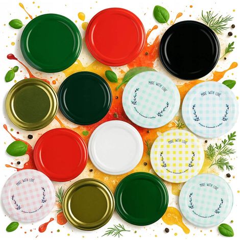 10 tapas de rosca de 53 mm de diámetro para tarros y botellas.