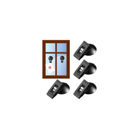 Lot De 4 Crochet Muraux Avec Ventouse D'Aspiration, Support Pour Carte De Stationnement En Plastique Noir Crochet Ventouse Salle De Bain Pour Vitre Salle De Bain Et Voiture-Crezuo