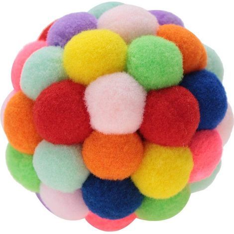 Colorful plush balls, pet ball toys, plush pet toys, interactive training toys for dogs and cats (1/5)