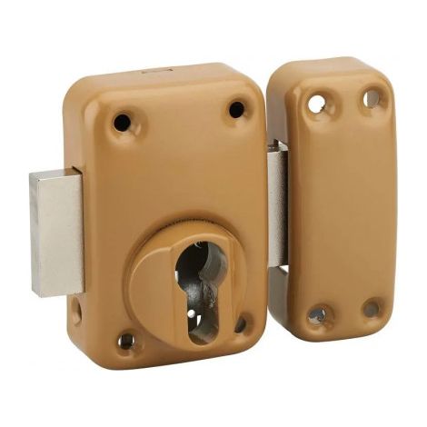Boitier verrou mirage cylindre profilé, epoxy or
