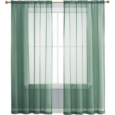 Rideau en voile d'organza à œillets pour tringle (1/5)