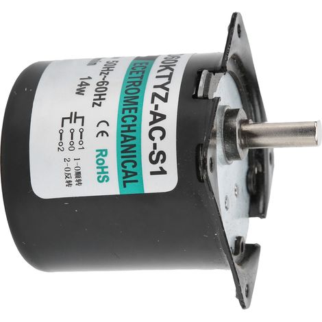 Mini moteur synchrone à aimant permanent avec réducteur de vitesse, arbre excentrique, accessoires, 80 tr/min, 110 V CA (1/5)