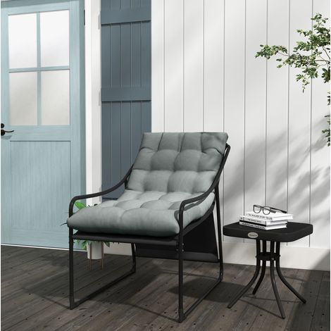 poltrona seduta 62x110x88 comfort giardino grigio OKMYHOME (1/3)