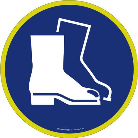 Disque Sécurité Chaussures Novap Signalisation Obligatoire Haute Visibilité 300mm - Novap (1/2)