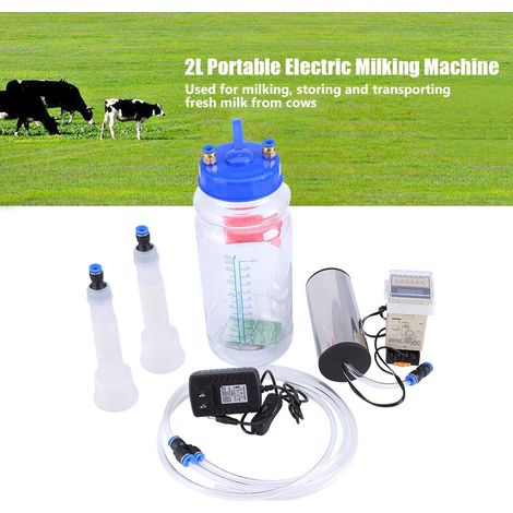 Machine à traire électrique portable de 2 litres avec minuterie pour vaches (1/5)
