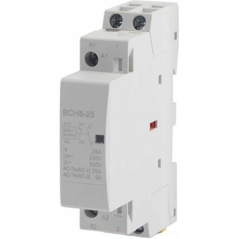 Contacteur AC Domestique de Haute Qualité, 2P 25A 220V/230V 1NO 1NC 50/60HZ, Montage sur Rail DIN