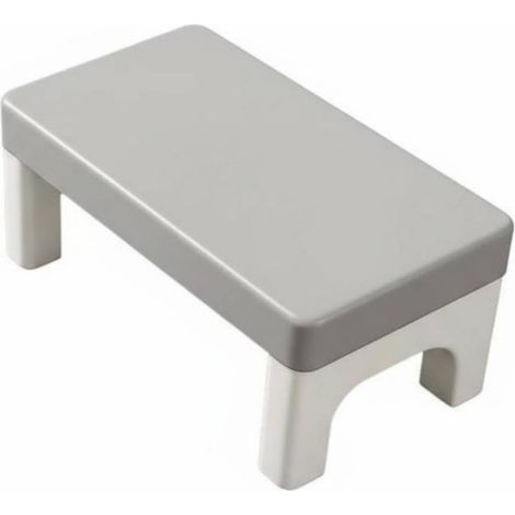 CCYKXATabouret de Toilette Ergonomique Repose-Pieds Marchepied Aide à la Défécation Matériau PP Épais Antidérapant Démontable Stable pour Seniors Gris (1/5)