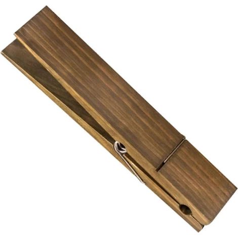 Pince à serviette géante en bois, porte-serviettes de salle de bain, accessoires de salle de bain, pince à linge géante, grand porte-serviettes amusant de 30 cm (1/5)