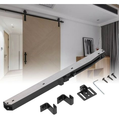 Amortiguador de cierre suave para puertas de armarios y graneros – acero inoxidable + POM, 31 cm, fácil instalación sin taladrar (1/5)