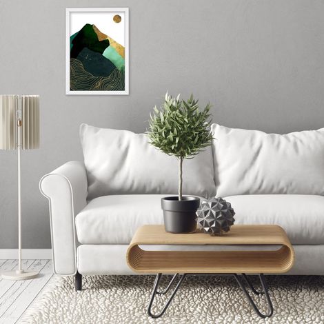Lupia - Cornice Portafoto da Parete in Legno OPTICAL, Design Moderno e Elegante, Facile da Appendere, Produzione Italiana, per Foto, Stampe Artistiche, Poster, Quadri Moderni 30X40 cm - Bianco