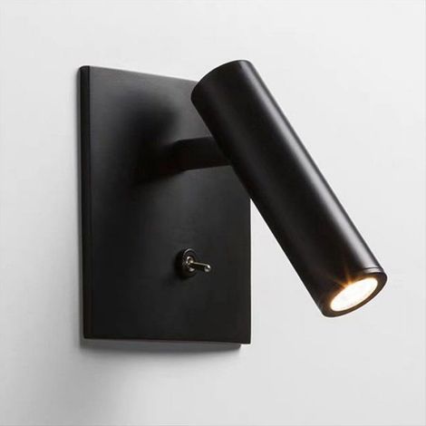 Applique Murale LED Intégrée avec Interrupteur Réglable, Tête de Lit, Lampe de Lecture, Lampe de Chevet, Spot, Luminaire pour (1/5)
