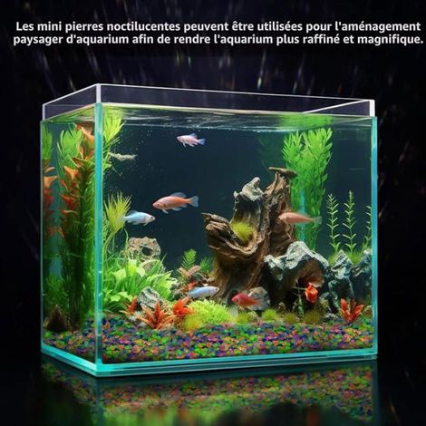 7000 Pièces Gravier Lumineux,Lot de 000 petits galets lumineux multicolores,réutilisables,sable lumineux,multicolores,Color GRAVIER (1/5)