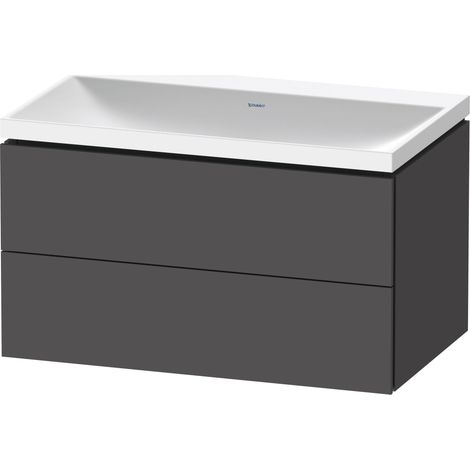 Duravit L-Cube c-shaped Set wandhängend, 2 Schubkästen, ohne