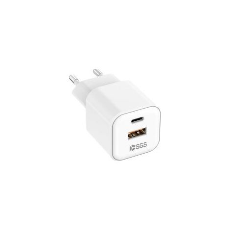 High Power Caricatore GaN 35W USB-A e USB-C Power Delivery Bianco