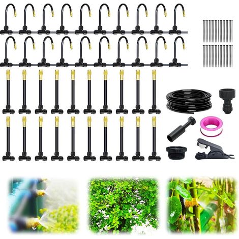 1 Kit Arrosage Jardin 20m, Buse Réglable 360°, Tuyau Flexible 8mm, Pour Pelouse Et Potager (1/5)