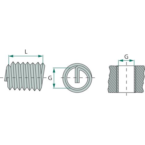 Insert fileté 6 mm 9 mm 48508307 völkel