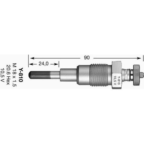 Bougie de prechauffage NGK Y-810 (1/2)