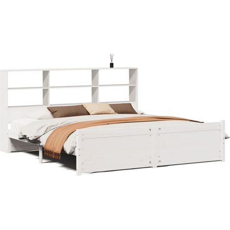 Maison Exclusive - Giroletto con Libreria senza Materasso 180x200 cm in Legno Pino