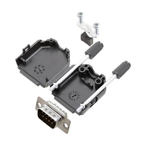 TRU COMPONENTS TCDPPK09BKDBPK 7708672K Kit embase SUB-D mâle 180 ° Nombre de pôles: 9 fût à souder 1 pc(s) R549941 (1/2)