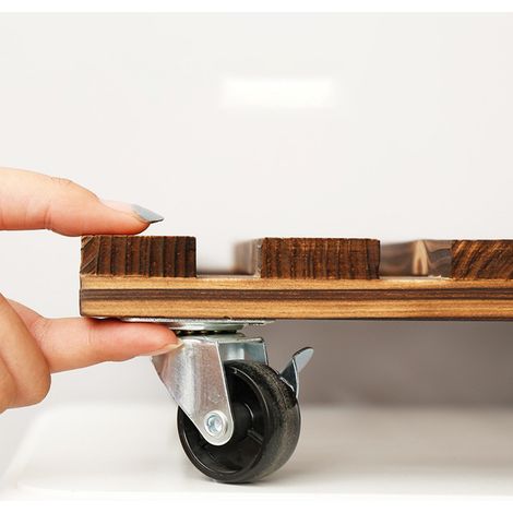 Support à fleurs mobile en bois massif pour la maison, roulettes universelles silencieuses, plateau pour pot de fleurs, support à fleurs en bois, base pour pot de fleurs, récipient, support à fleurs c