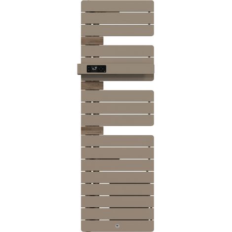 THERMOR - Sèche-serviettes connecté Allure 4 étroit 1600W Sable/Chêne Mat à gauche - 483346 (1/2)
