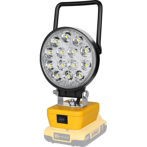 Projecteur Led Rechargeable 42W Pour Batterie 18V Sans Fil Portable Phare de Travail LED 4200LM Lampe pour Chantier Garage Camping Randonnée Pêche, USB (1/5)