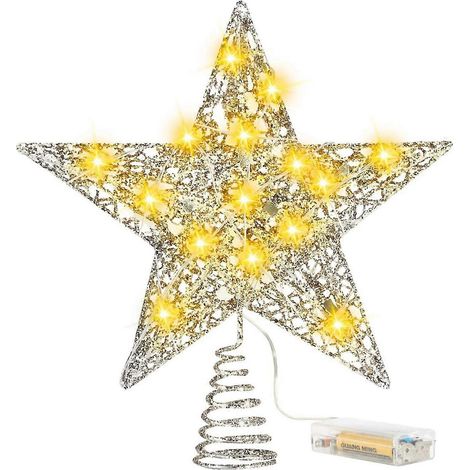 Décoration lumineuse pour sapin de Noël, étoile de Noël pour sapin, étoile de sapin de Noël (1/5)