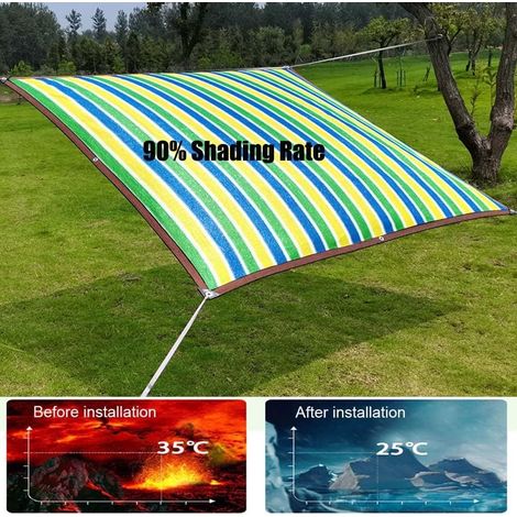 YMYNY Schattennetz Gewächshaus, Schattentuch für Terrasse, Sonnenschutznetz mit Ösen, UV-Schutz-Schattentuch, für Gartenpergola, Terrasse, Rasen, Haustierhaus, 1 x 2 m, 2 x 2 m, 2 x 3 m, 3 x 4 m, 4 x  (1/4)