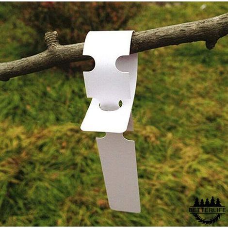 200 Étiquettes en Plastique Blanches pour Plantes et Arbres pour accrocher 2 x 20 cm avec Grande Surface d'écriture Blanc (1/4)