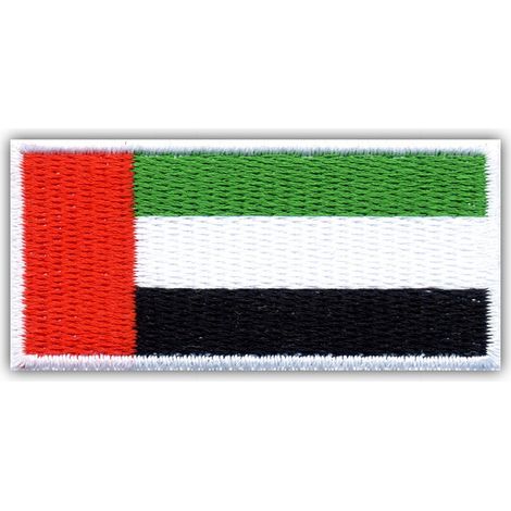 Aufnäher mit der Flagge der Vereinigten Arabischen Emirate – zum Aufbügeln/Heißsiegeln – gestickter Aufnäher/Abzeichen/Emblem