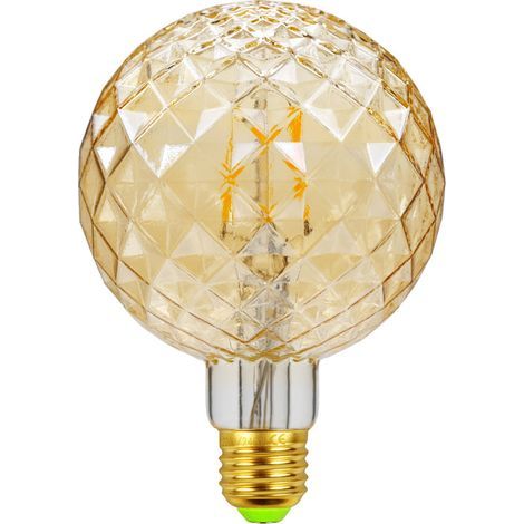 Grande ampoule LED Edison en cristal - G95 Style vintage - À filament - Décoration - Lumière chaude . doré (1/4)