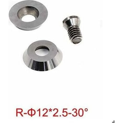 Plaquette De Coupe - Carbure De Tungstène - Pour Tour À Bois - Carrée 11x11x2 0mm R50 - Ronde 12mm - Diamant 28x10mm - 3 Pièces (1/5)