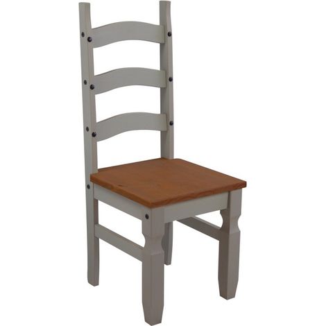 Corona Grey Wax Pair of Dining Chairs (1/3)