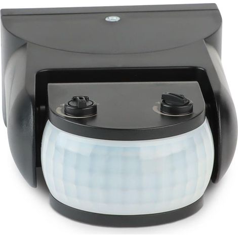 Bewegungsmelder PIR 180° - IP65 Reichweite bis 12m schwarz