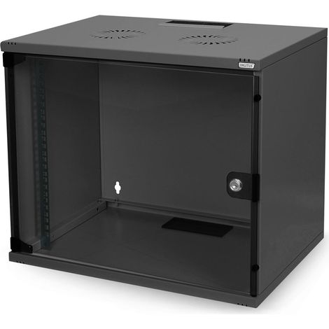 Digitus DN-19 07-U-S-SW armario rack 7U Bastidor de pared Negro (1/2)