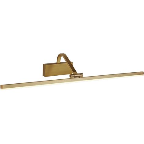 Tableau lumineux en métal LED orientable L: 70 cm en laiton mat blanc chaud 3000 K 963 lm Art Nouveau