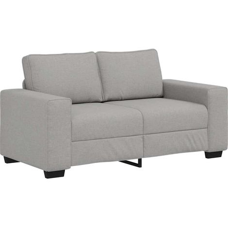vidaXL Divano a 2 Posti Grigio Nuvola 120 cm in Tessuto (1/5)