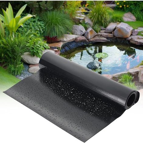 Revêtement de bassin - 3 x 2 m - Imperméable et flexible - Membrane préformée pour bassin à poissons - Aménagement paysager (1/5)